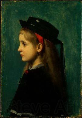 Jean-Jacques Henner Alsatian Girl Norge oil painting art